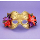 Ven Mask Gd/Gd W/Flowers For Adults