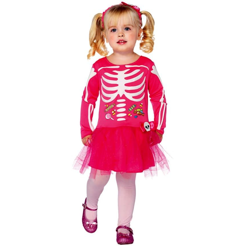Pink Skeleton Toddler Costume | SCostumes