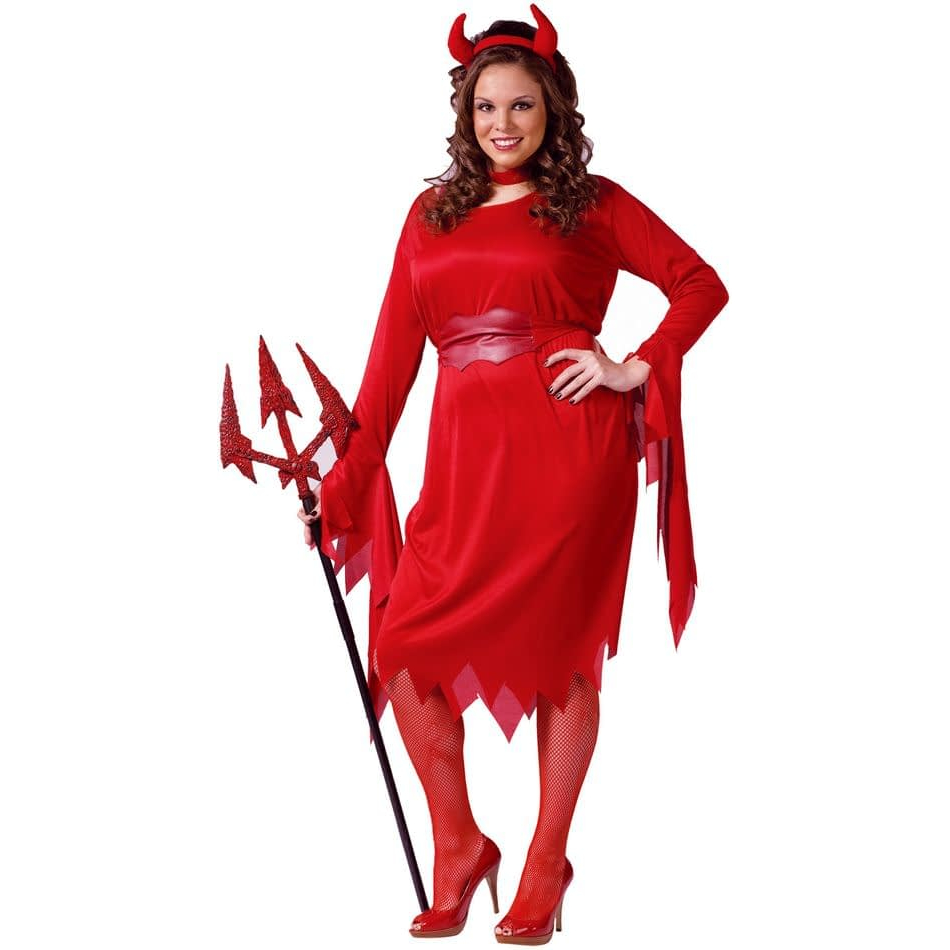 Red Devil Adult Plus Size Costume | SCostumes Devil Costume For Women Makeup